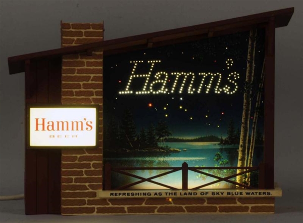HAMMS BEER LIGHT-UP WALL SIGN.                    