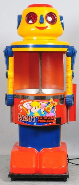 ROBOT COTTON CANDY VENDING MACHINE.               
