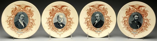 LOT OF 4: PRESIDENTIAL POLITICAL PLATES.          