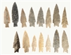 LOT OF 15: TEXAS PROJECTILE POINTS.               