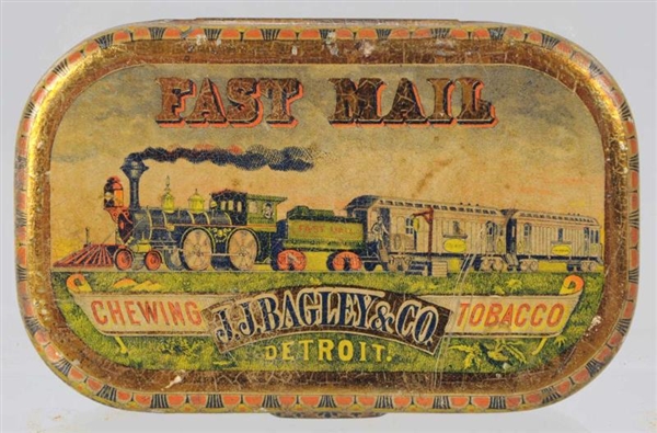 FAST MAIL CHEWING TOBACCO FLAT POCKET TIN.        