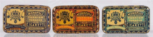 LOT OF 3: MONOPOLE TURKISH CIGARETTE TOBACCO TINS 