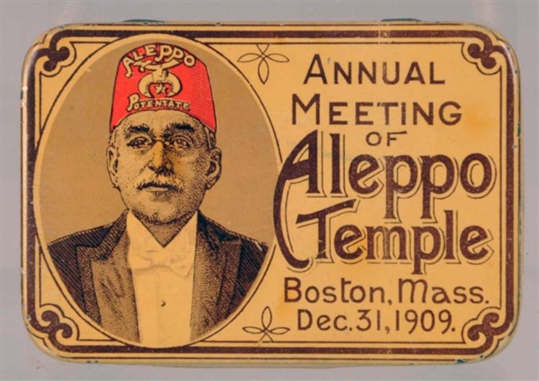 ANNUAL MEETING OF ALEPPO TEMPLE FLAT POCKET TIN.  