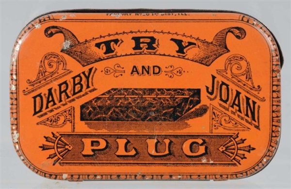 TWO-SIDED FLAT POCKET TOBACCO TIN.                