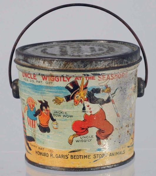 UNCLE WIGGLY CANDY PAIL WITH BAIL HANDLE.         
