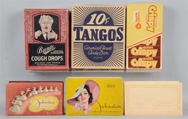 LOT OF 6: CANDY BOXES.                            