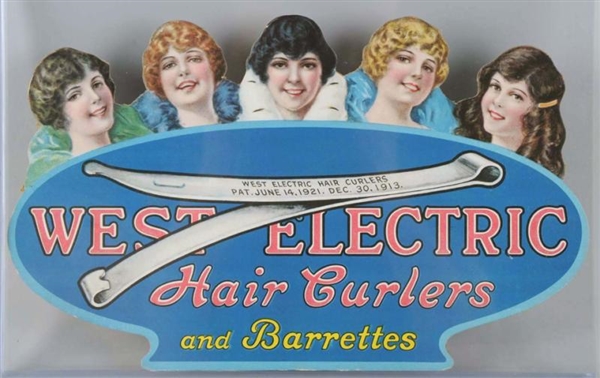 WEST ELECTRIC HAIR CURLERS COSMETIC DISPLAY.      
