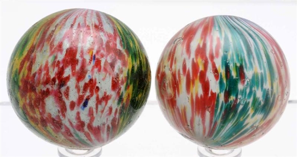 LOT OF 2: LARGE PANEL ONIONSKIN MARBLES.          