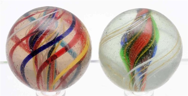 LOT OF 2: SWIRL MARBLES.                          