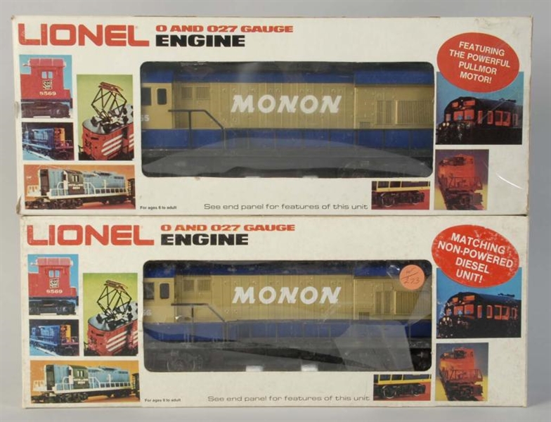 LOT OF 2: LIONEL MONON TRAIN ENGINES.             