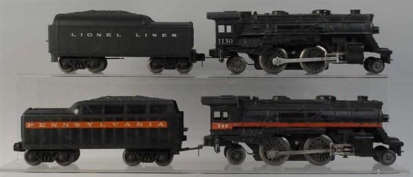 LOT OF 2: LIONEL O27 TRAIN ENGINES & TENDERS.     