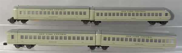 LOT OF 4: LIONEL NEW YORK CENTRAL PASSENGER CARS. 