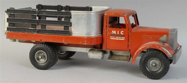 PRESSED STEEL SMITH-MILLER MIC STAKE BACK TRUCK.  