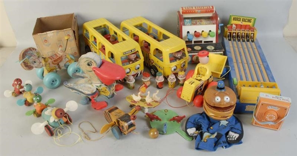 LOT OF VINTAGE & CONTEMPORARY FISHER-PRICE TOYS.  