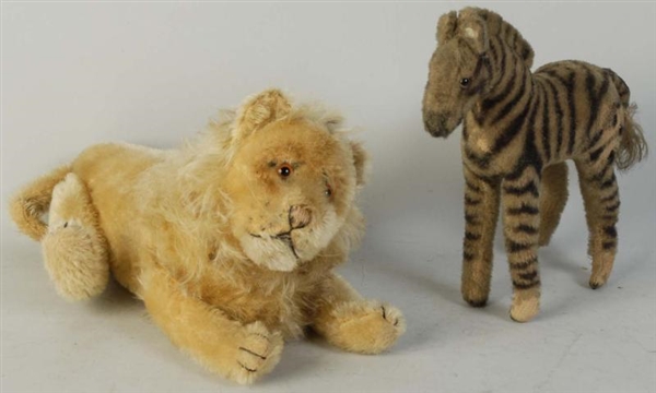 US ZONE STEIFF ZEBRA & LION.                      