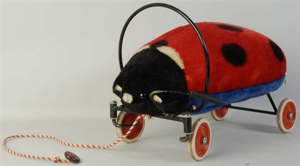 1950S STEIFF RIDING LADY BUG.                     