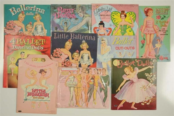 LOT OF 10: BALLET THEME PAPER DOLL SETS.          