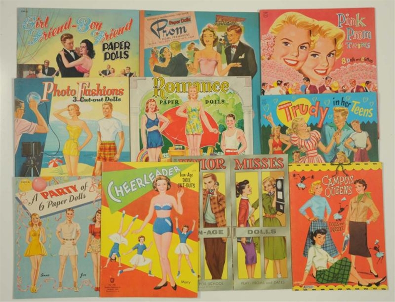 LOT OF 10: TEENAGER THEME PAPER DOLL SETS.        