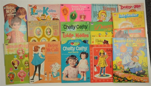 LOT OF REAL DOLL RELATED PAPER DOLLS.             