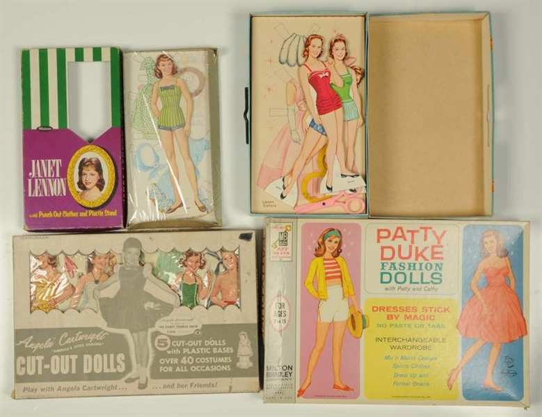 LOT OF 4: BOXED STAR PAPER DOLL SETS.             