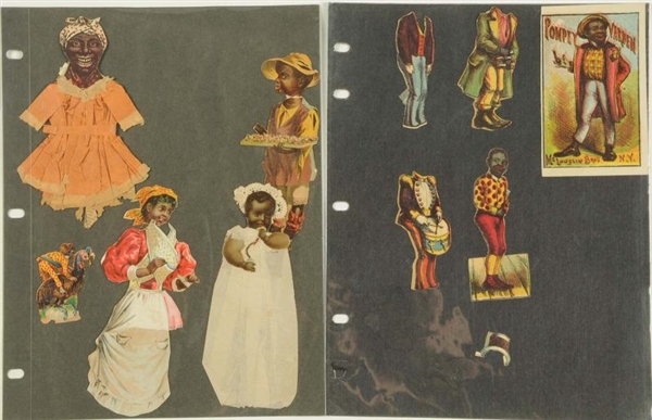 ASSORTED VICTORIAN AFRICAN-AMERICAN PAPER DOLLS.  