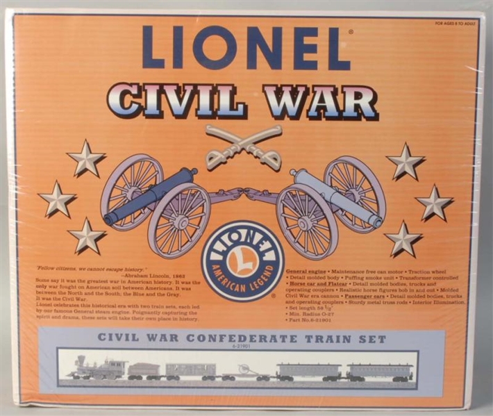 LIONEL CIVIL WAR PASSENGER TRAIN SET.             