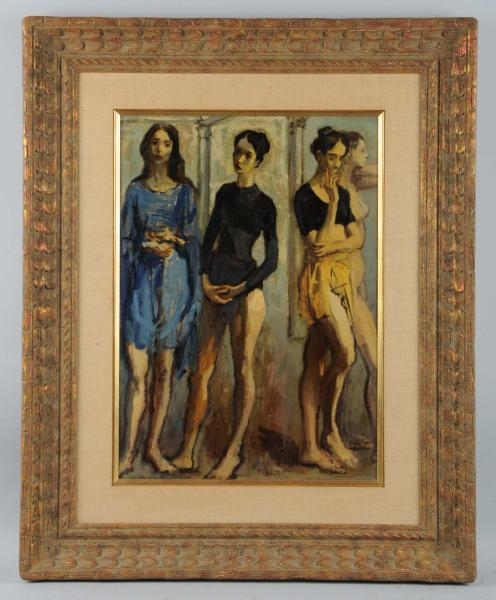 MOSES SOYER OIL ON CANVAS.                        