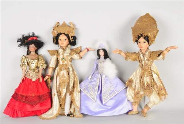 LOT OF 4: CHARACTER DOLLS.                        