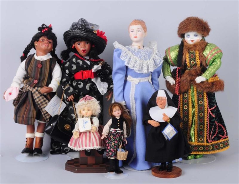 LOT OF 6: ARTIST DOLLS.                           