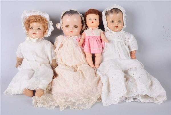 LOT OF 4: VINTAGE DOLLS.                          