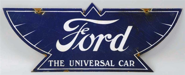 VERY RARE FORD PORCELAIN 2-SIDED CUTOUT.          
