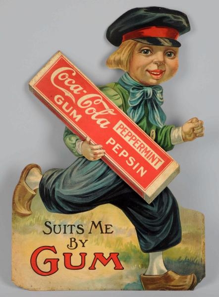 1914-1916 COCA-COLA GUM CARDBOARD CUTOUT.         