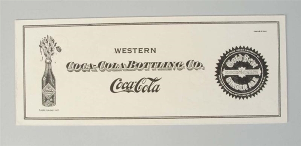 COCA-COLA BLOTTER WITH EXPLODING BOTTLE.          