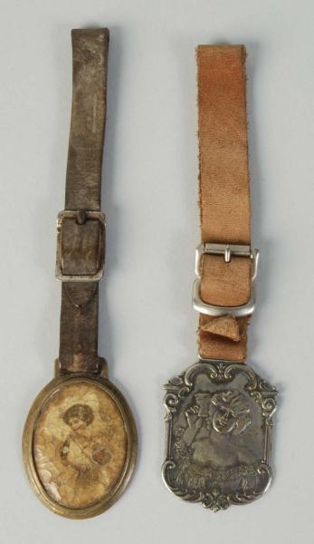 LOT OF 2: COCA-COLA LADY WATCH FOBS WITH BANDS.   