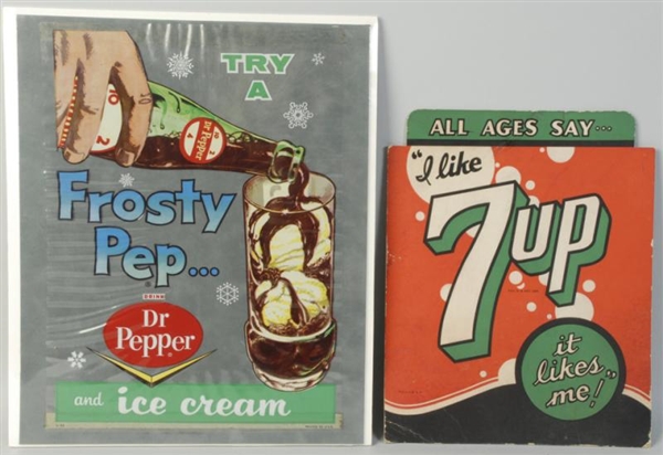 LOT OF 2: SODA SIGNS.                             