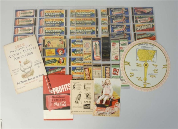 MATCHBOOK COVERS AND ASST. PAPER ITEMS.           