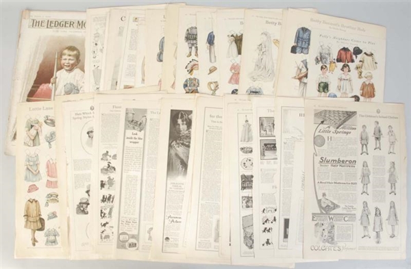 LARGE LOT OF PAPER DOLLS FROM MAGAZINES.          