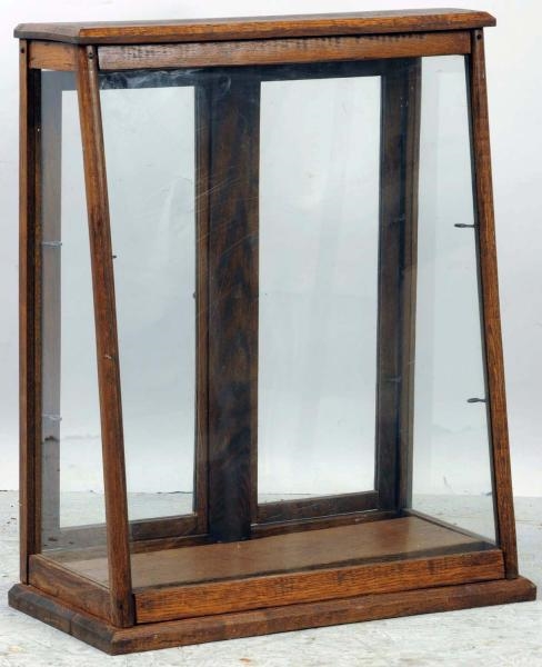 WOODEN & GLASS DISPLAY CASE.                      