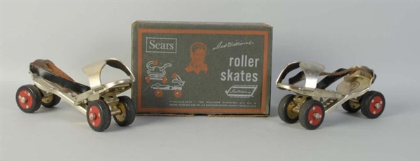 PAIR OF TED WILIAMS ROLLER SKATES.                