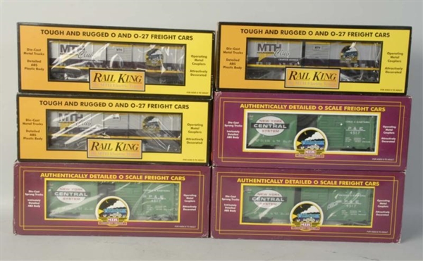 LOT OF 6: MTH TRAIN BOXCARS.                      