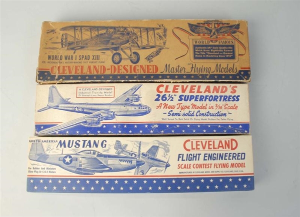 LOT OF 3: EARLY CLEVELAND  AIRPLANE MODELS.       