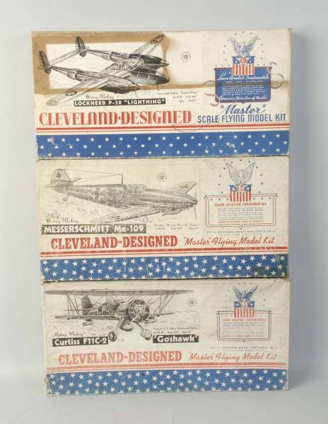 LOT OF 3: CLEVELAND AIRPLANE MODELS.              
