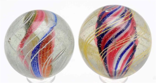 LOT OF 2: SWIRL MARBLES.                          