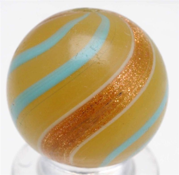 BUTTERSCOTCH BANDED LUTZ MARBLE.                  