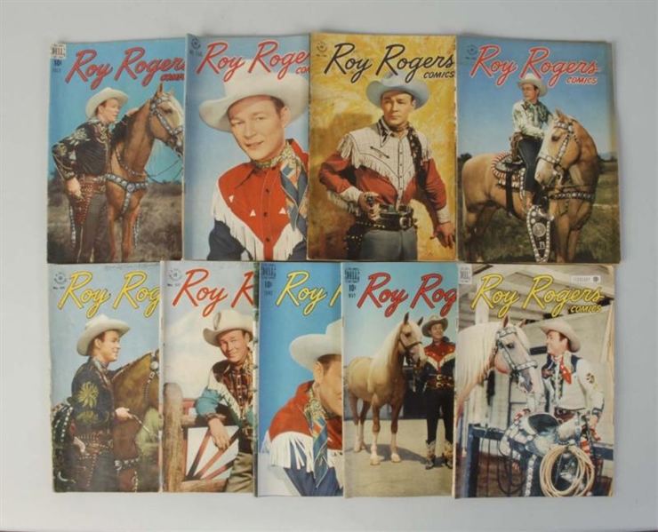 LOT OF 9: ROY ROGERS DELL COMIC BOOKS.            