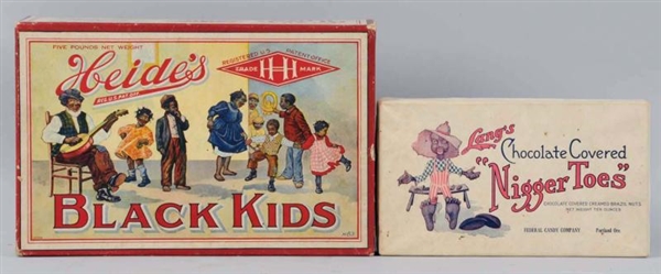 LOT OF 2: 1900-05 ILLUSTRATED CANDY BOXES.        