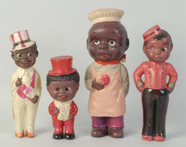 LOT OF 4:  CELLULOID AFRICAN AMERICAN FIGURES.    
