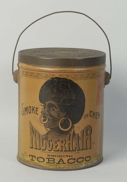 HAIR TOBACCO TIN WITH LID.                        