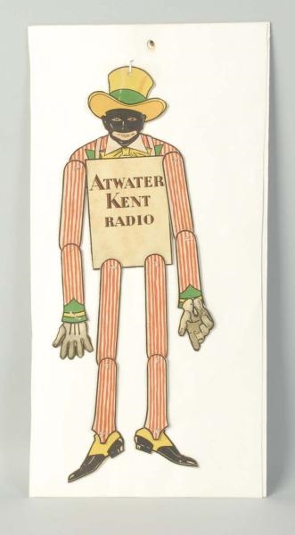 ATWATER KENT RADIO MINSTREL CUT OUT FIGURE.       