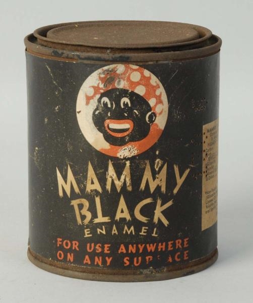 MAMMY BLACK ENAMEL CAN.                           